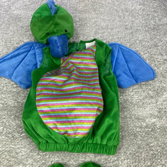 Target Baby Dragon Costume 6-12 Months Halloween Outfit Green‎ Blue - Picture 4 of 9